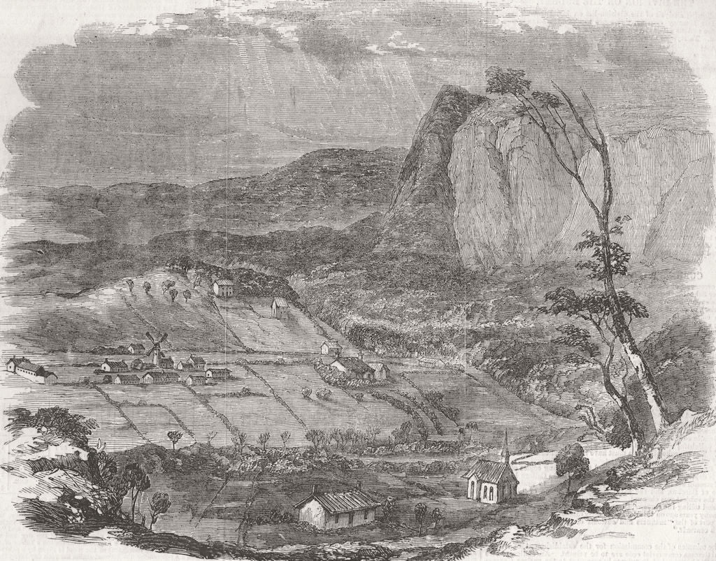 AUSTRALIA. York, in Western Australia 1857 old antique vintage print picture